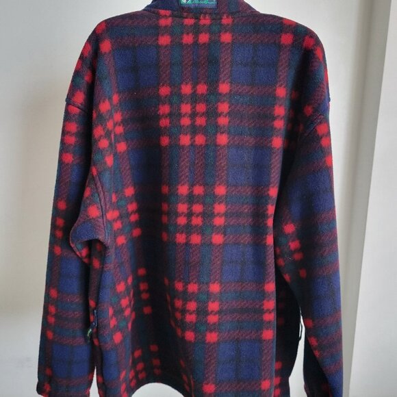 Eddie Bauer Men’s EBTEK 1/4 Zip-up Plaid Warm Fleece Pullover (Size: Large) - Picture 6 of 14